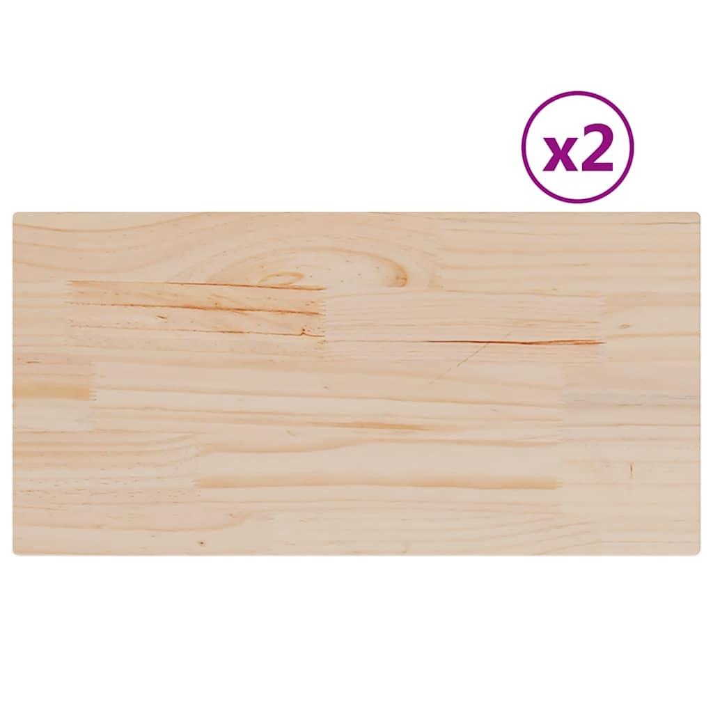 2x Grenenhouten Tafelblad Rechthoekig 60x30 cm - 54% Korting!