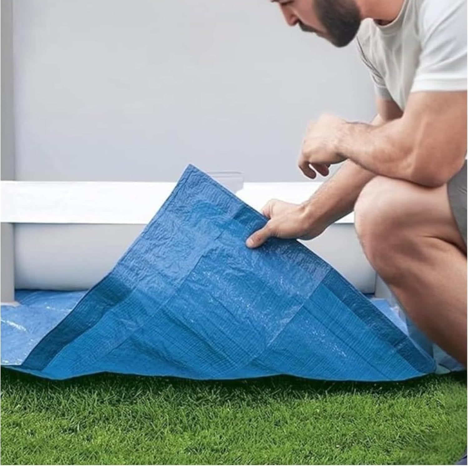 Bodemzeil Opzetzwembad 400x400cm (36% korting!)