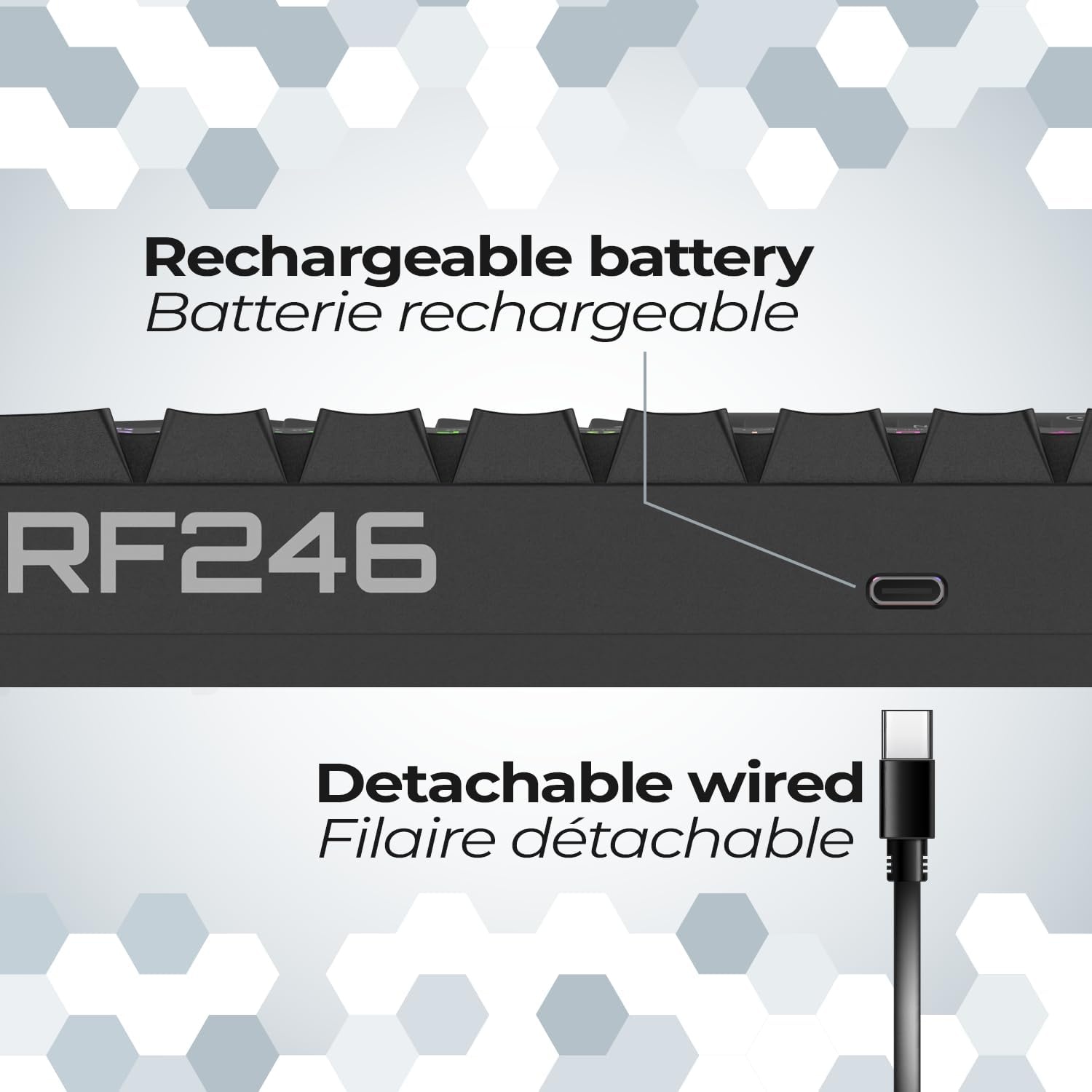 Draadloos Compact Gaming Toetsenbord TKL AZERTY -35% Korting