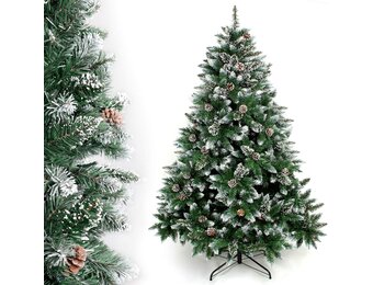 Kunstkerstboom 180cm met Sneeuw & Dennenappels (41% Korting)