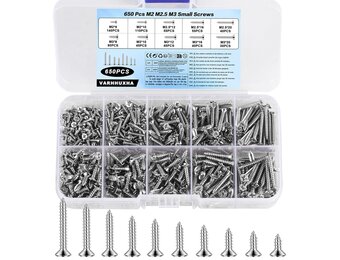 650x Zelftappende Schroeven Assortiment M2-M3 Koolstofstaal - 32% Korting!
