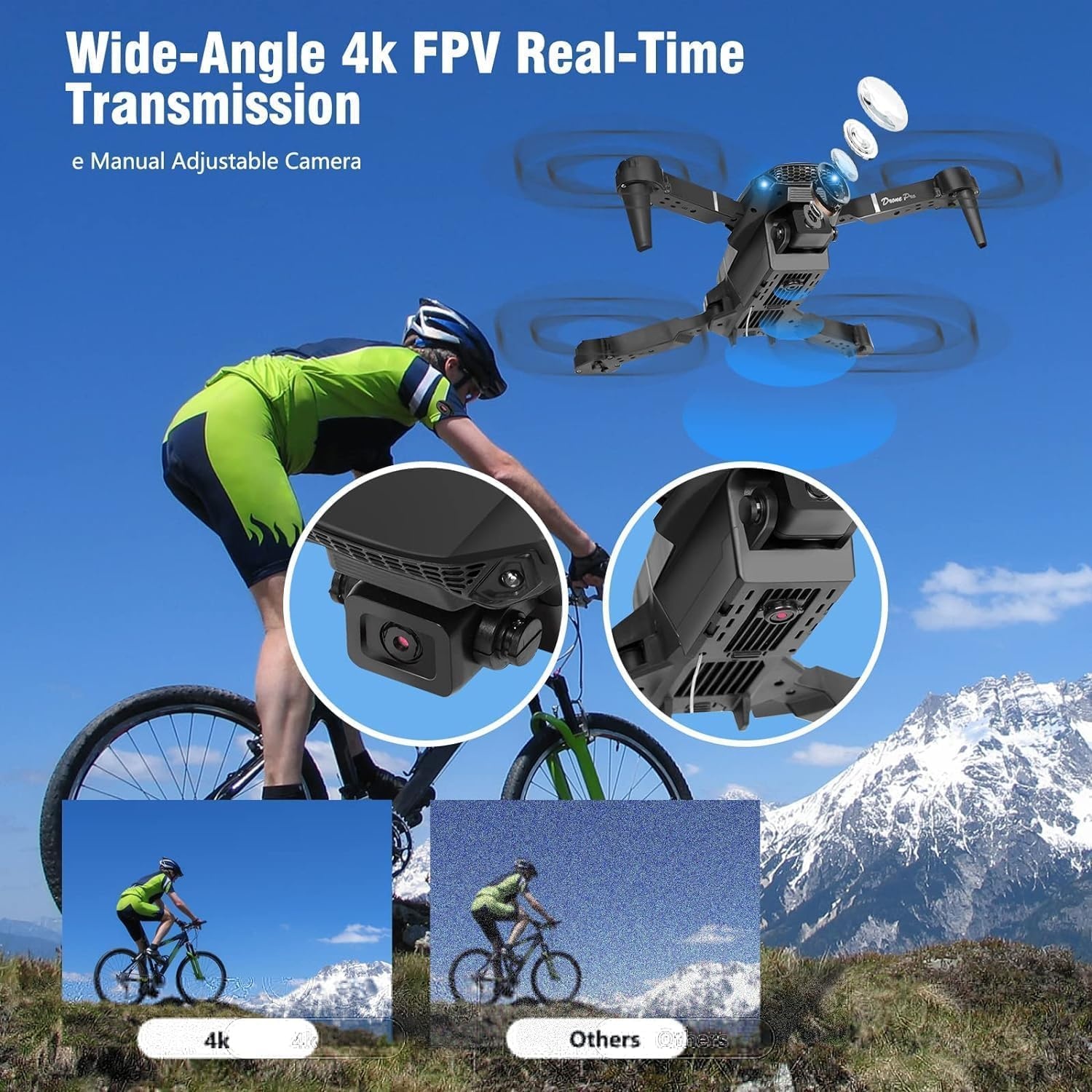 Opvouwbare Drone met HD Camera (1080P) & 2 Accu's - 29% Korting!