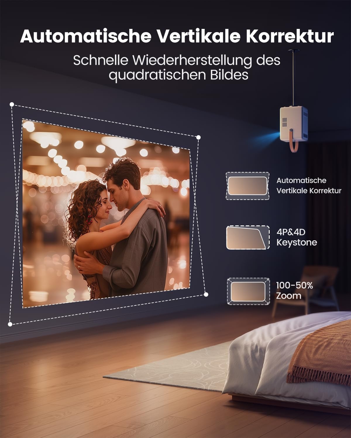 Mini Beamer met Accu - Full HD 1080P, WiFi & Bluetooth - 30% Korting!