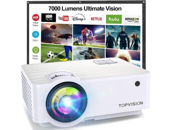 Mini Beamer Home Cinema Projector - 1080P HD - 53% Korting!