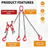 Kettinghanger G80: 6 Ton, 1m, Ø8mm, met Vorkkophaak - 53% Korting!