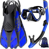 Snorkelset Volwassenen met Flippers & Dry Top - 54% Korting!