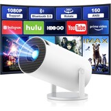 Mini-projector 4K/1080p: Android 11, WiFi/BT, 180° Rotatie (-29%)