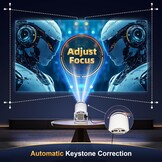 Mini-projector 4K/1080p: Android 11, WiFi/BT, 180° Rotatie (-29%)