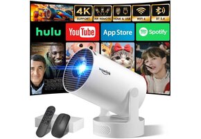 Mini Projector Zwart 720P met WiFi 6 & 180° Draaibaar - 36% Korting!