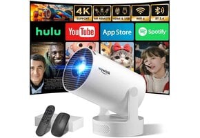 Mini Projector Zwart 720P | WiFi 6, BT 5.4 | 180° Draaibaar | 47% Korting