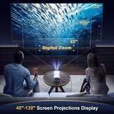 Mini-projector 4K/1080p: Android 11, WiFi/BT, 180° Rotatie (-29%)