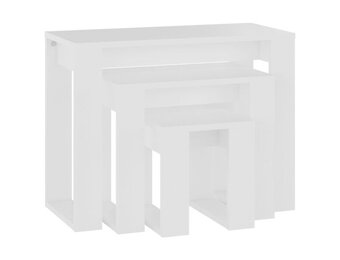vidaXL 3-delige bijzettafelset wit - 34% korting