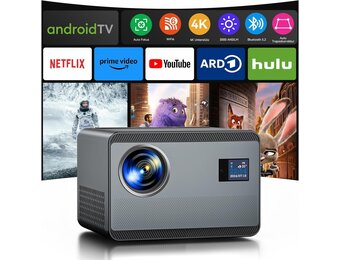 4K Smart Beamer - 35% Korting! Wifi6, Autofocus