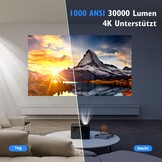 4K Smart Beamer - 35% Korting! Wifi6, Autofocus