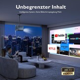 4K Smart Beamer - 35% Korting! Wifi6, Autofocus