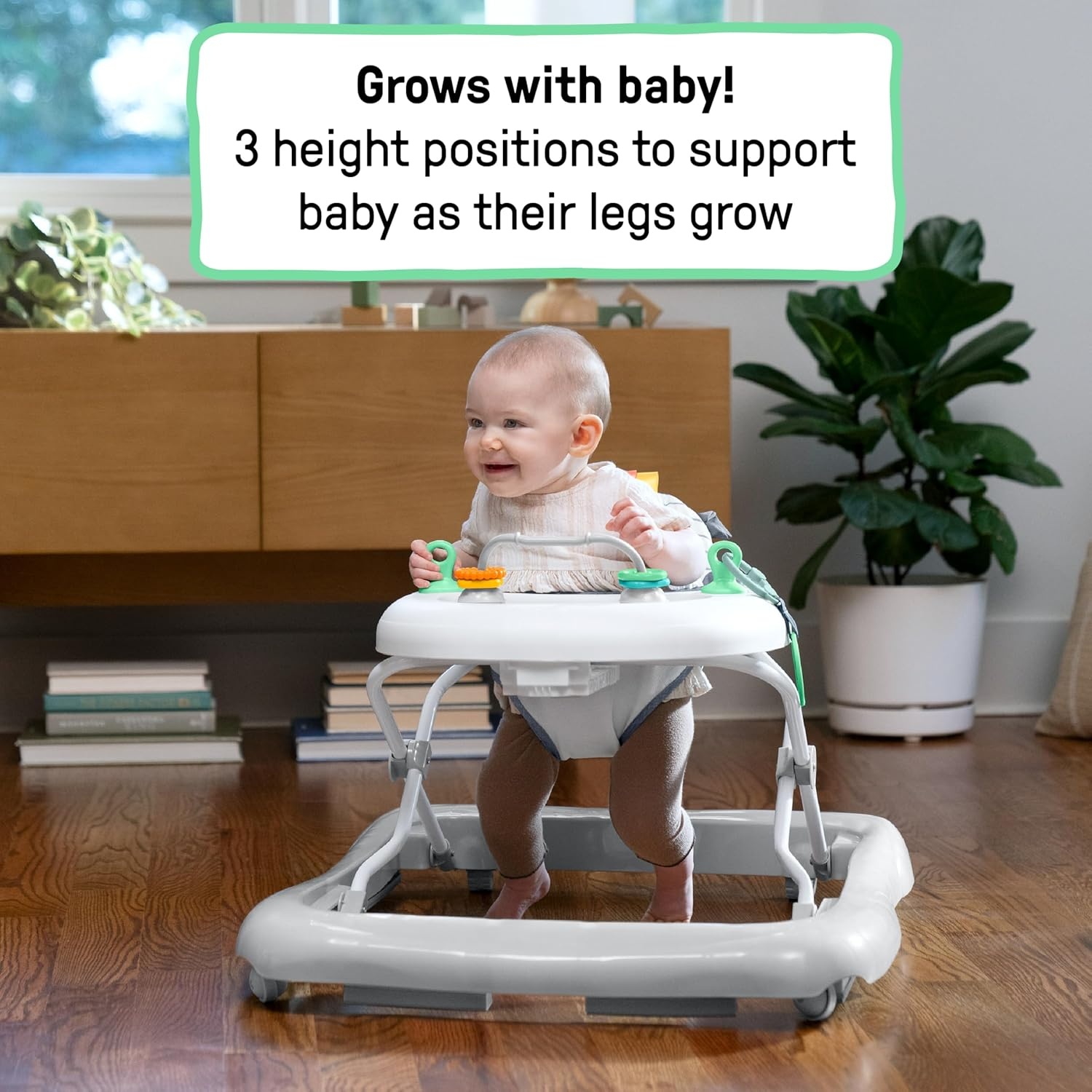 Baby Loopstoel met Speelgoed & 3 Hoogtes - 33% Korting