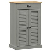 vidaXL Schoenenkast VIGO - Massief Grenenhout Grijs | 80% Korting!