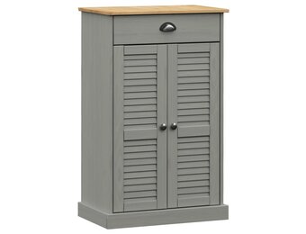 vidaXL Schoenenkast VIGO - Massief Grenenhout Grijs | 80% Korting!