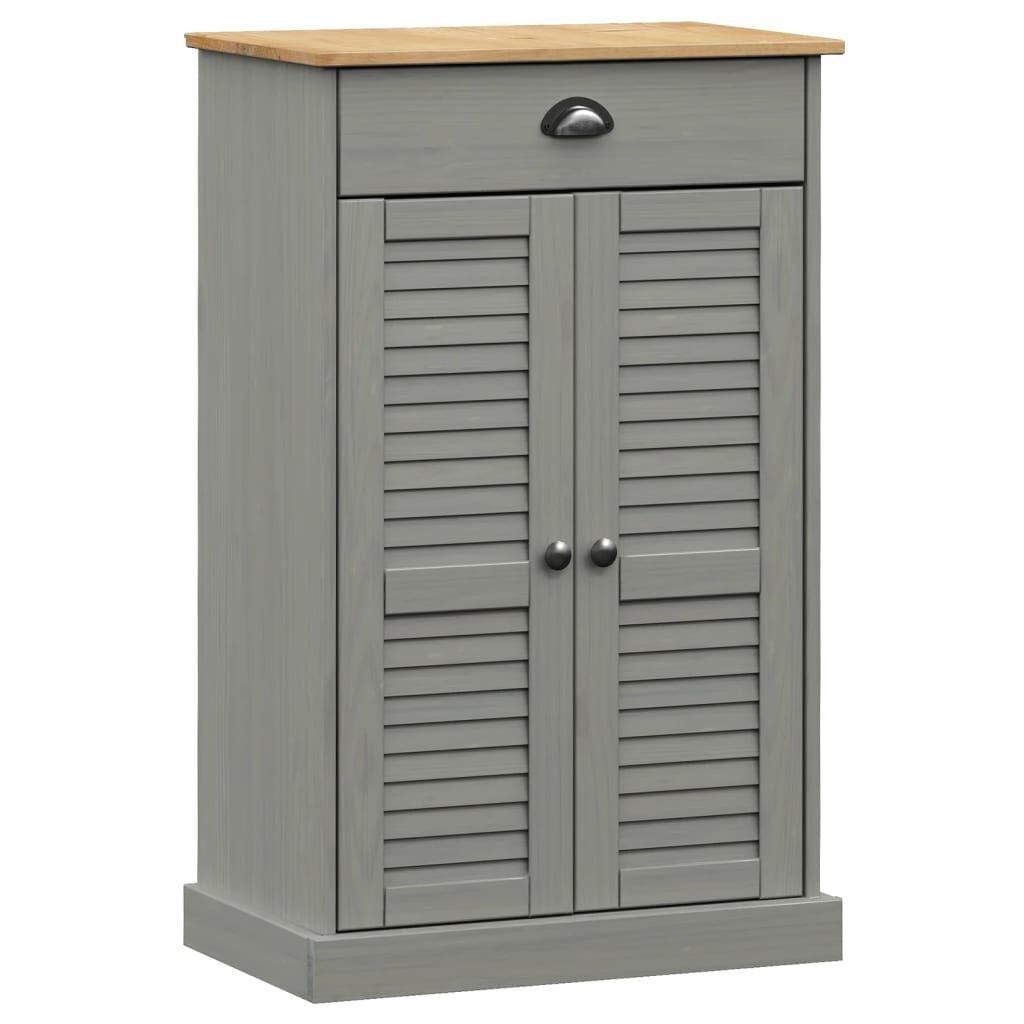 vidaXL Schoenenkast VIGO - Massief Grenenhout Grijs | 80% Korting!