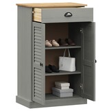 vidaXL Schoenenkast VIGO - Massief Grenenhout Grijs | 80% Korting!