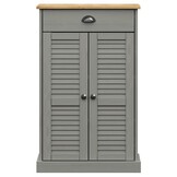 vidaXL Schoenenkast VIGO - Massief Grenenhout Grijs | 80% Korting!