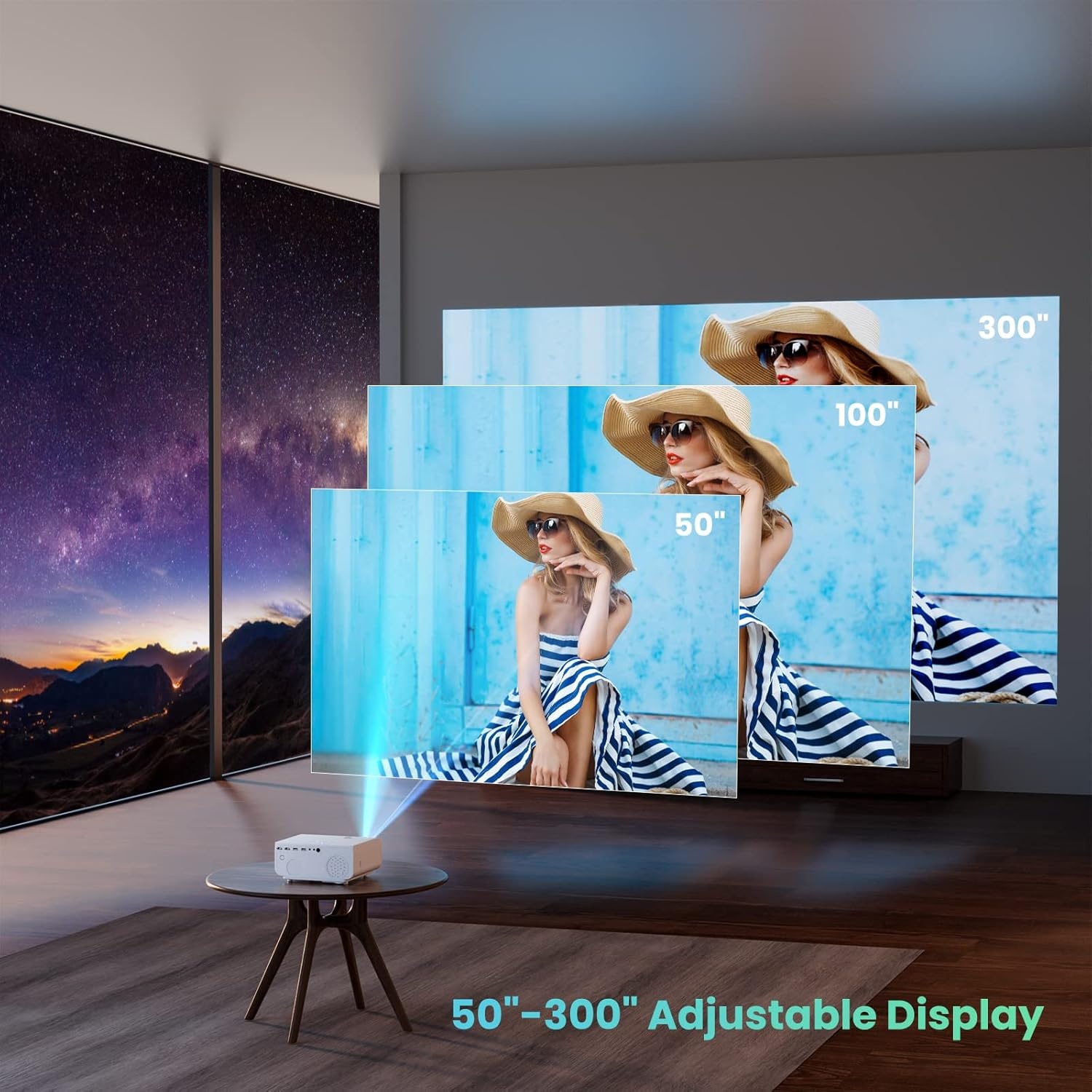 Full HD Projector 1080P met 5G WiFi & Bluetooth - 54% Korting