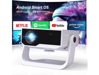 Full HD Smart Projector: 28000lm, Android 11, WiFi 6 (29% korting)