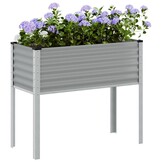 vidaXL Plantenbak Staal Grijs 100x41x90 cm - 34% Korting