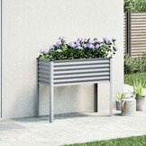 vidaXL Plantenbak Staal Grijs 100x41x90 cm - 34% Korting
