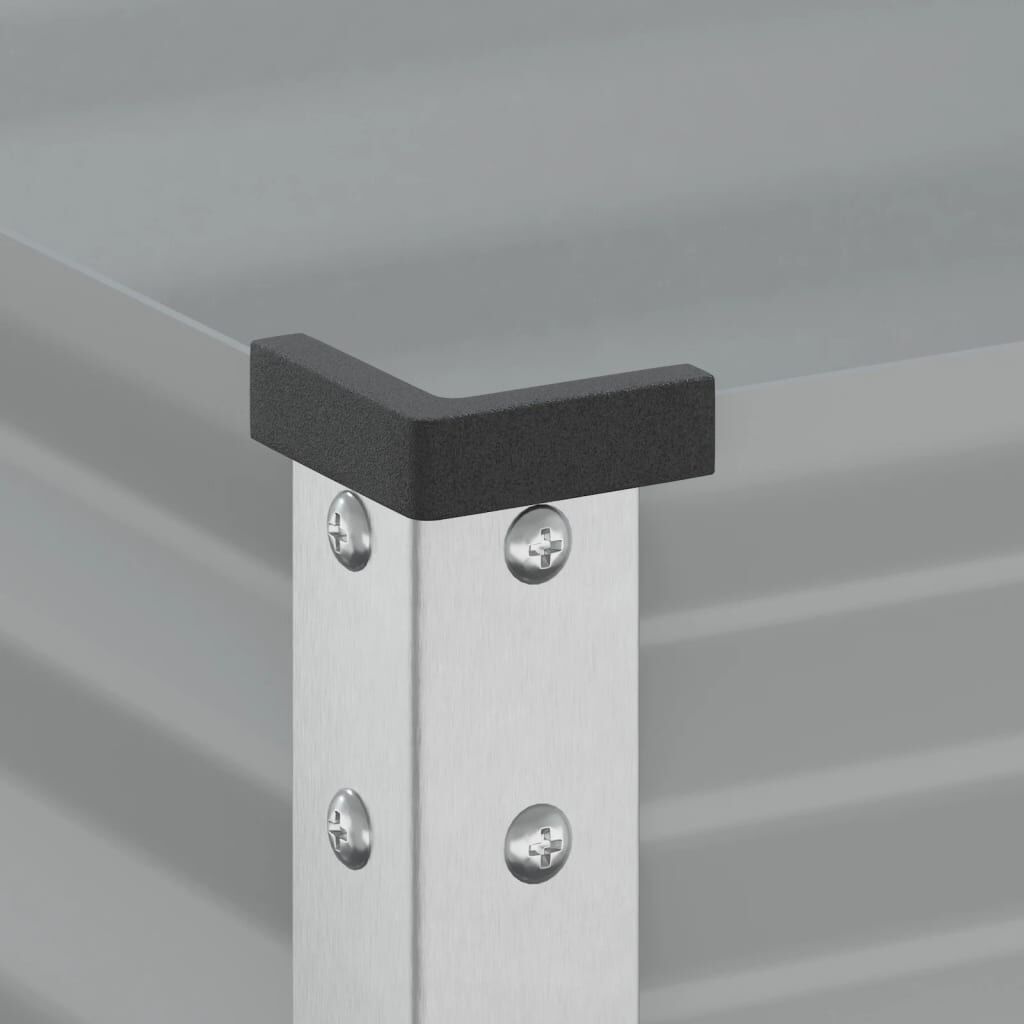 vidaXL Plantenbak Staal Grijs 100x41x90 cm - 34% Korting