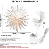 Verlichte Papieren Kerstster Wit Ø 60 cm - 47% Korting