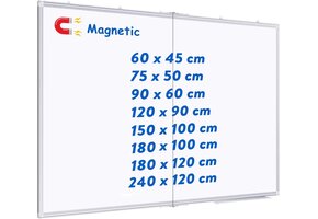 Magnetisch Whiteboard 180x120cm Dubbelzijdig - 37% Korting!
