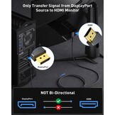 DisplayPort naar HDMI 2.1 Kabel - 8K@60Hz, 4K@120Hz - 57% Korting