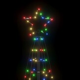 vidaXL LED Kerstboom met Spikes 180cm Kleurrijk - 75% Korting!