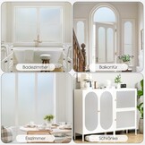 Privacy Raamfolie Mat Ondoorzichtig Zonder Lijm Statische Hechting Anti-UV Zonwering Huurders Vriendelijk 75x300cm voor Woning Kantoor Badkamer