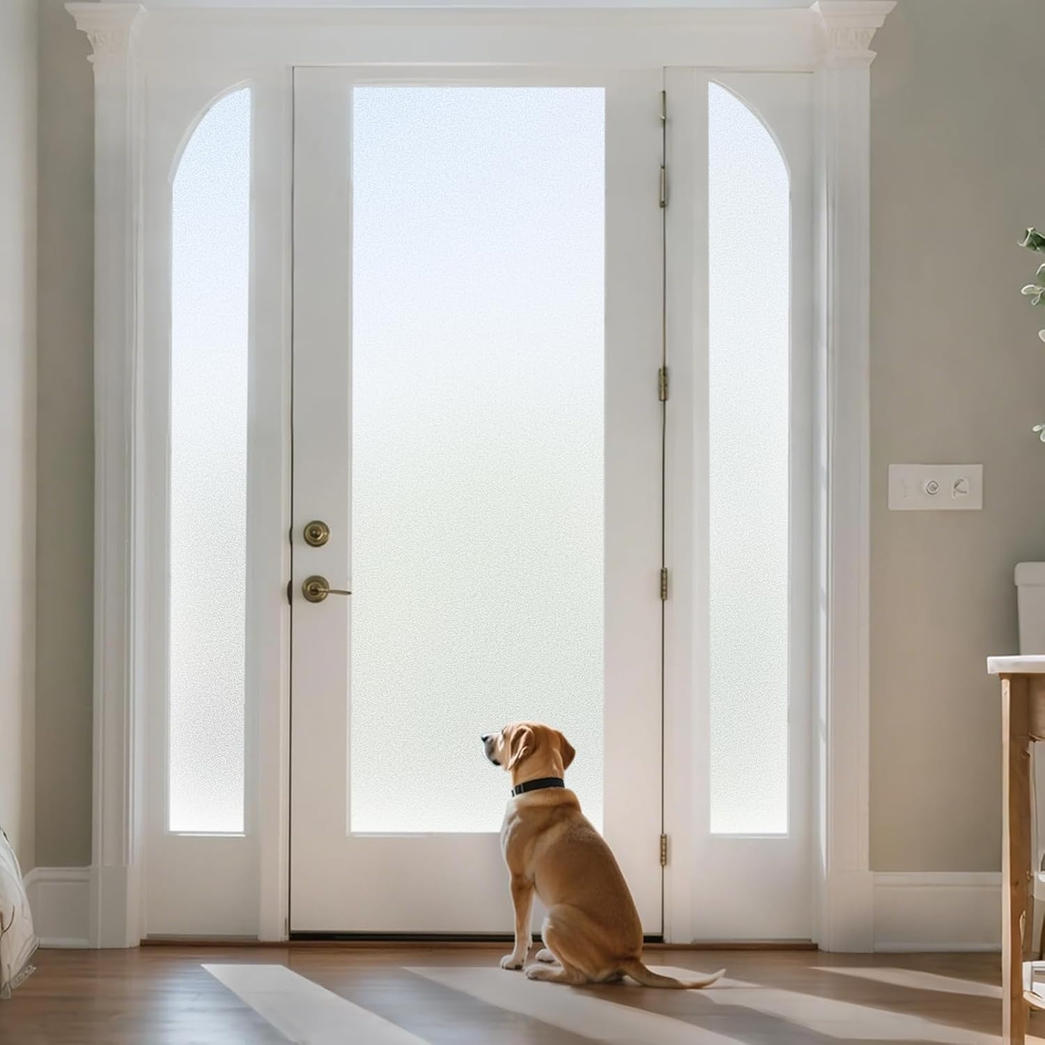 Privacy Raamfolie Mat Ondoorzichtig Zonder Lijm Statische Hechting Anti-UV Zonwering Huurders Vriendelijk 75x300cm voor Woning Kantoor Badkamer