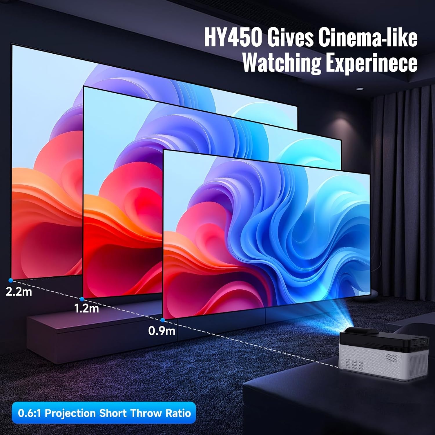 Android Smart Beamer 1080p 4K WiFi 6 - 29% Korting