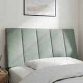 vidaXL Hoofdbordkussen Hanko Lichtgrijs Fluweel - 50% Korting