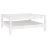 vidaXL Salontafel Grenenhout Wit 100x100cm - Nu 66% Korting!