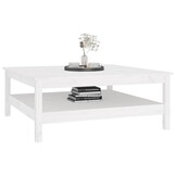vidaXL Salontafel Grenenhout Wit 100x100cm - Nu 66% Korting!