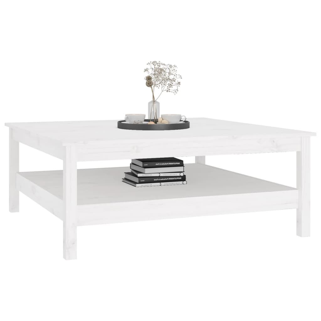 vidaXL Salontafel Grenenhout Wit 100x100cm - Nu 66% Korting!