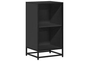 Zwarte Boekenkast 40x35x76 cm - Bewerk Hout & Metaal met 86% Korting