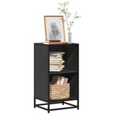 Zwarte Boekenkast 40x35x76cm - Bewerkt Hout & Metaal (84% Korting)