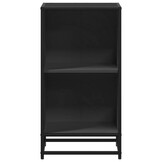 Zwarte Boekenkast 40x35x76cm - Bewerkt Hout & Metaal (84% Korting)