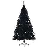 VidaXL Halve Kunstkerstboom Zwart 210 cm - 64% Korting