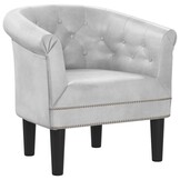 vidaXL Kuipstoel Kunstleer Zilver - 40% Korting!