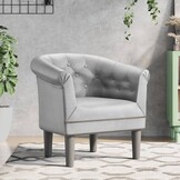 vidaXL Kuipstoel Kunstleer Zilver - 40% Korting!