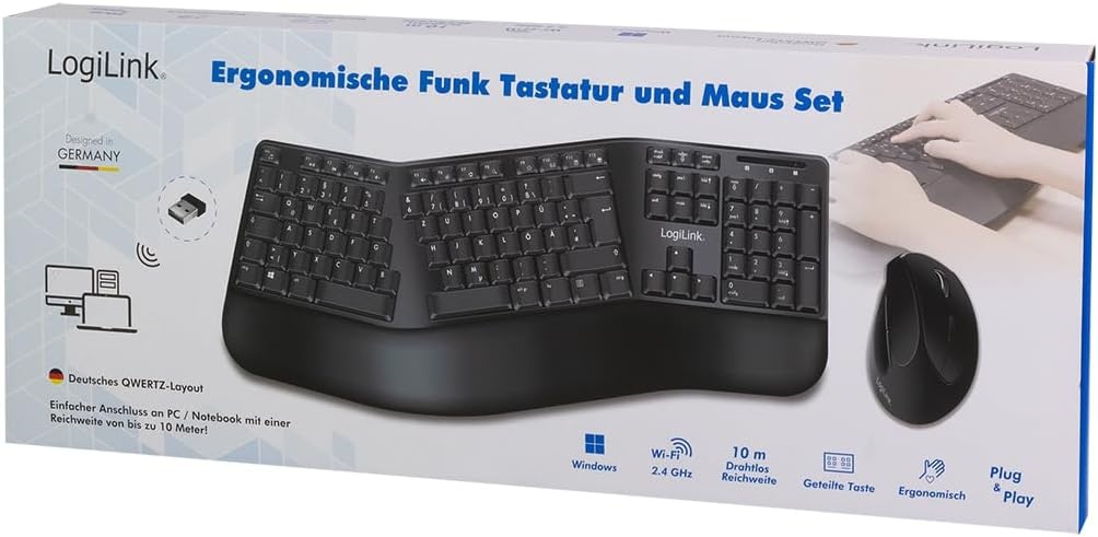 Ergonomisch Draadloos Toetsenbord & Muis Set - 40% Korting