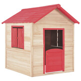 vidaXL Kinderspeelhuis Vurenhout Rood - 61% Korting!