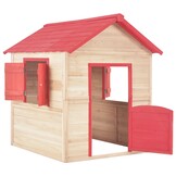 vidaXL Kinderspeelhuis Vurenhout Rood - 61% Korting!